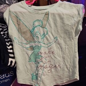 !!. Girls 3T Tinkerbell Tee - Light Green